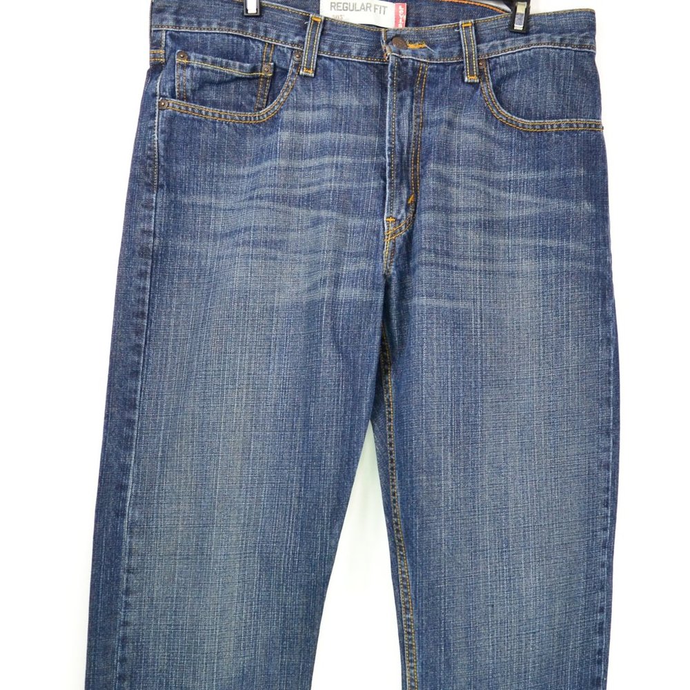 Levi's 505 Men's Size W34 L32 Blue Straight Fit Denim Jeans
